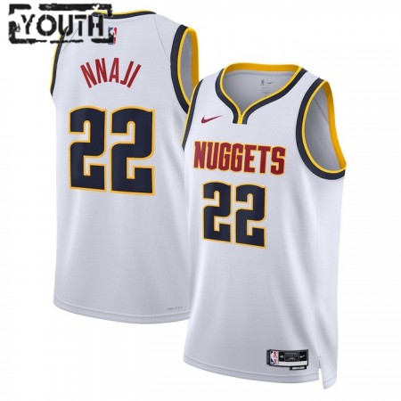 Camiseta Niños NBA Denver Nuggets Zeke Nnaji 22 2022-23 Nike Association Edition Blanco Swingman